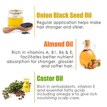 Load image into Gallery viewer, WOW Skin Science Onion Black Seed Hair Oil - Controls Hair Fall - No Mineral Oil, Silicones & Synthetic Fragrance - 200 ml