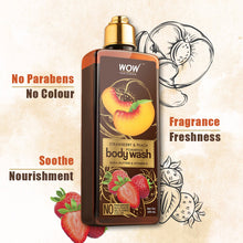 Load image into Gallery viewer, WOW Skin Science Strawberry & Peach Foaming Body Wash - No Parabens, Sulphate, Silicones & Color - 250 ml
