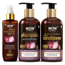 Load image into Gallery viewer, WOW Skin Science Onion Black Seed Hair Oil - Controls Hair Fall - No Mineral Oil, Silicones & Synthetic Fragrance - 200 ml