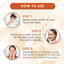 Load image into Gallery viewer, WOW Skin Science Brightening Vitamin C Foaming Face Wash with Built-In Face Brush for Deep Cleansing - No Parabens, Sulphate, Silicones &amp; Color - 100 ml
