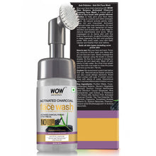 Load image into Gallery viewer, WOW Skin Science Charcoal Foaming Face Wash with Built-In Face Brush for Deep Cleansing - No Parabens, Sulphate, Silicones &amp; Color - 100 ml
